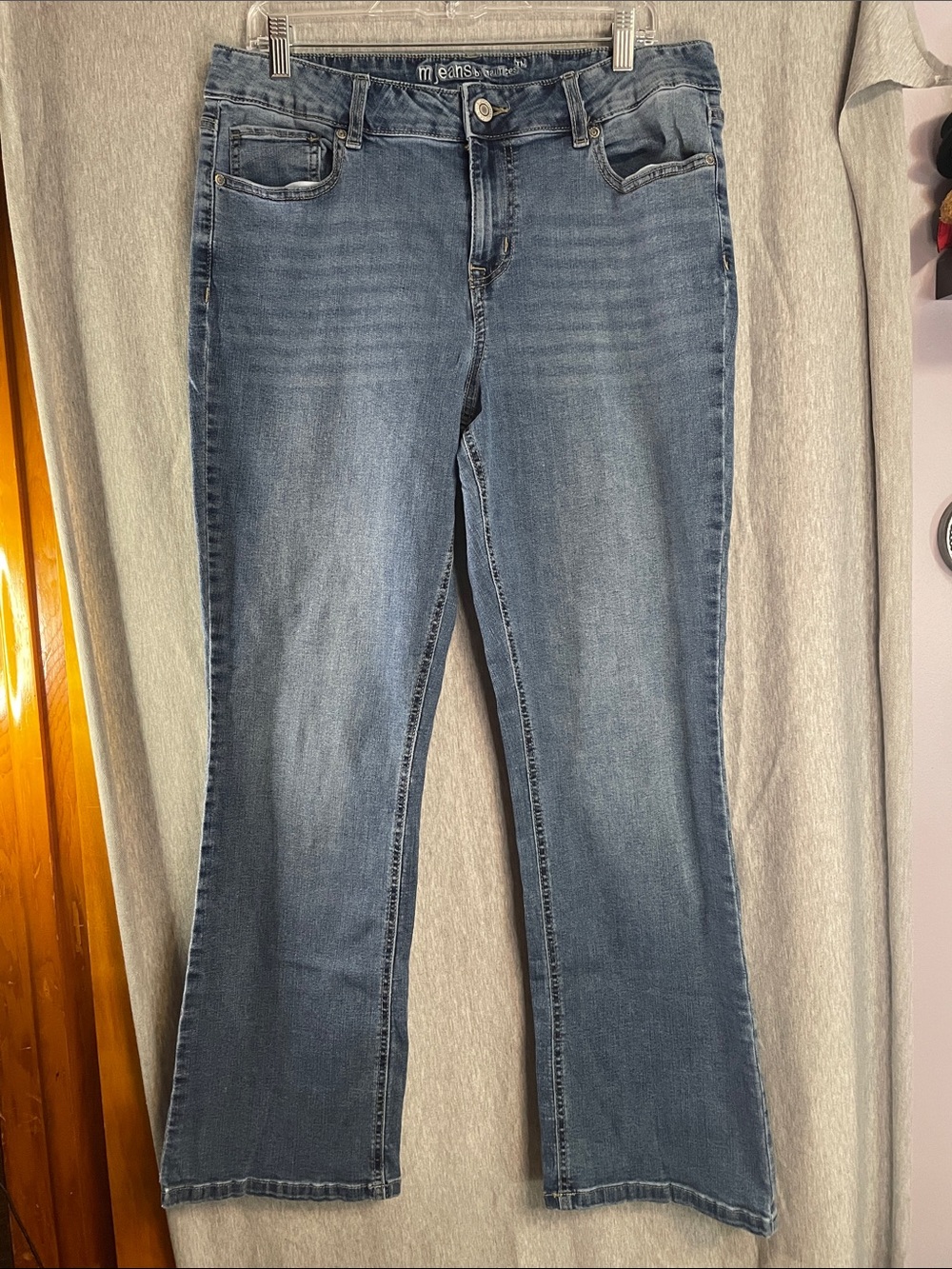 Maurices Medium Blue Flare Jeans with Subtle Fading